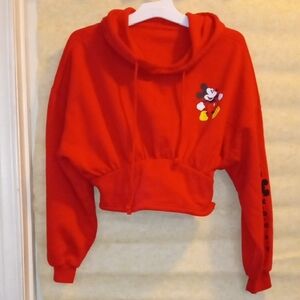 Disney Red Hoodie with Cartoon Design